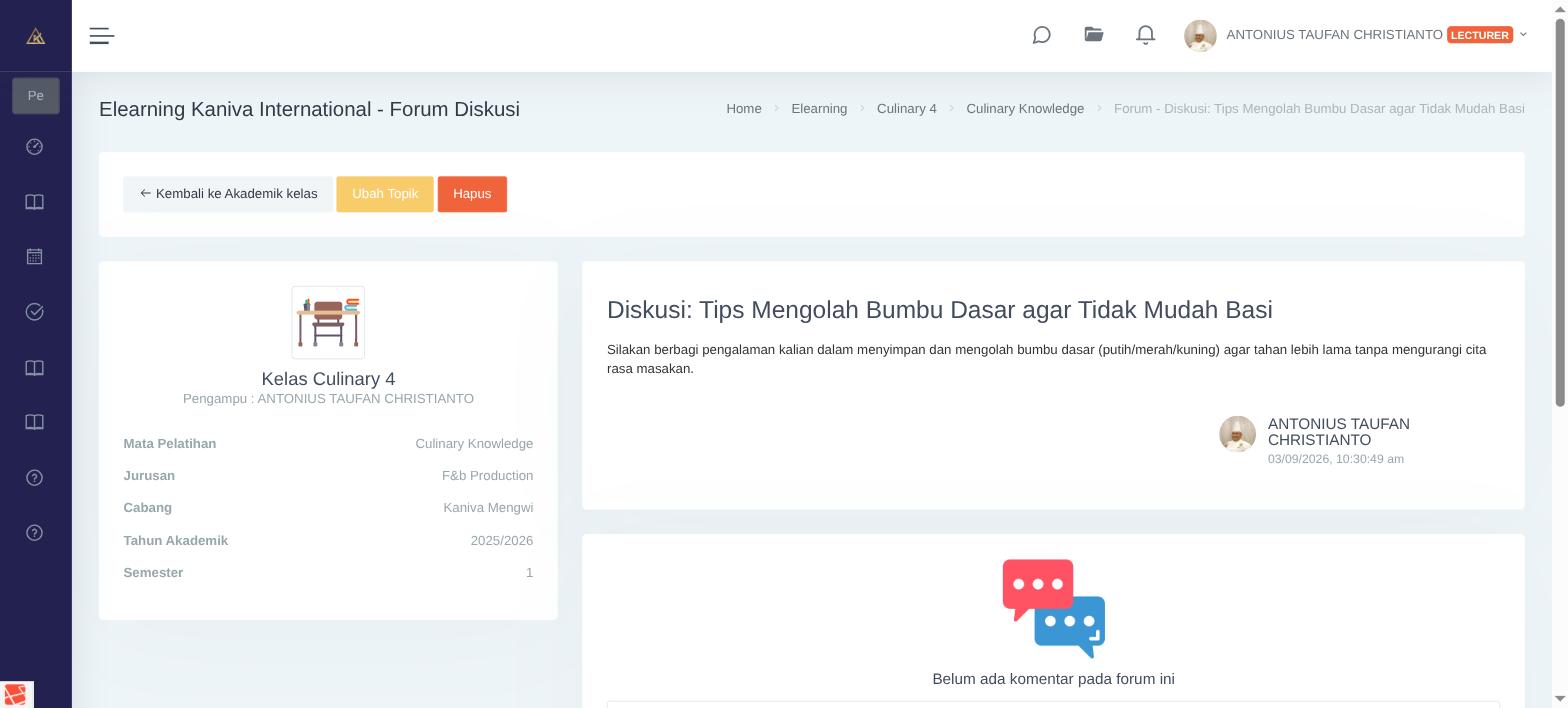 Halaman Detail Forum