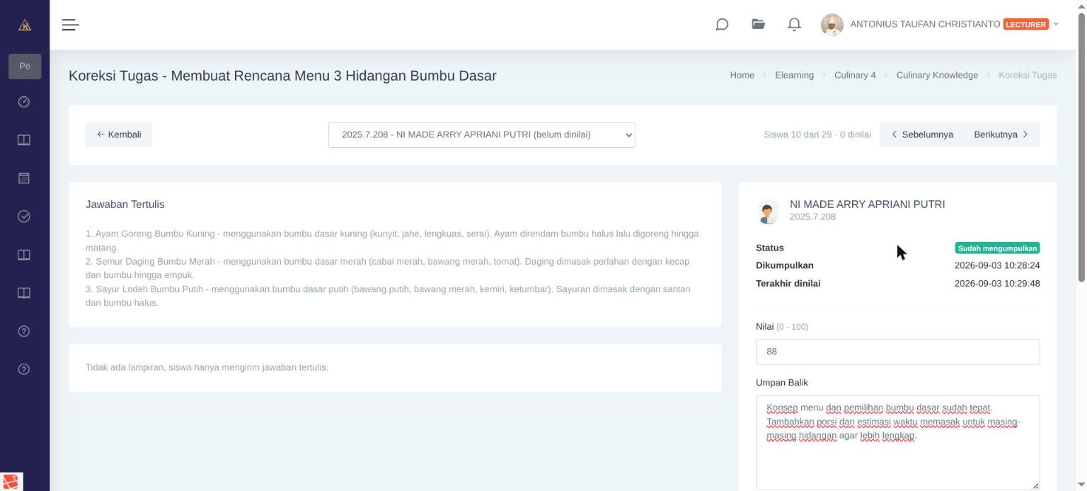 Nilai tersimpan, Terakhir dinilai terupdate